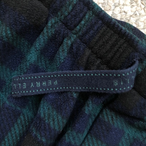 Perry Ellis Windowpane Plaid Pajama Lounge Pants Green - Picture 13 of 14